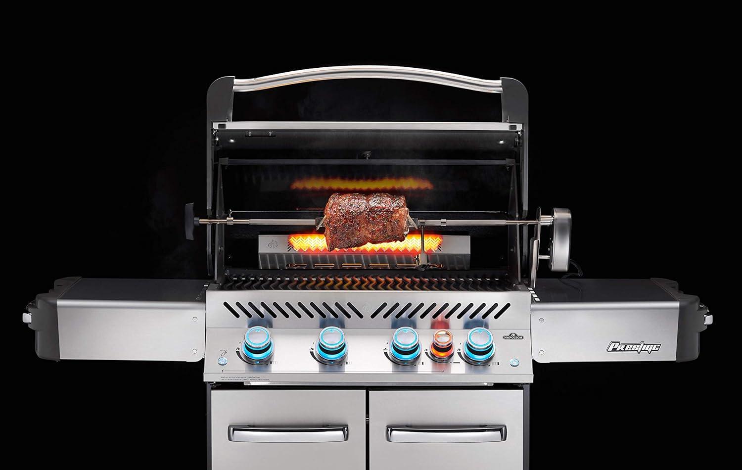 Commercial Grade Stainless Steel Rotisserie Kit for Large Grills