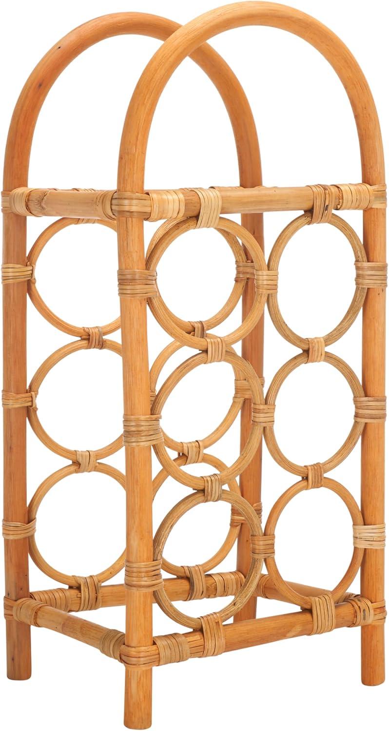 Lyza Rattan Bottle Rack - Natural - Safavieh