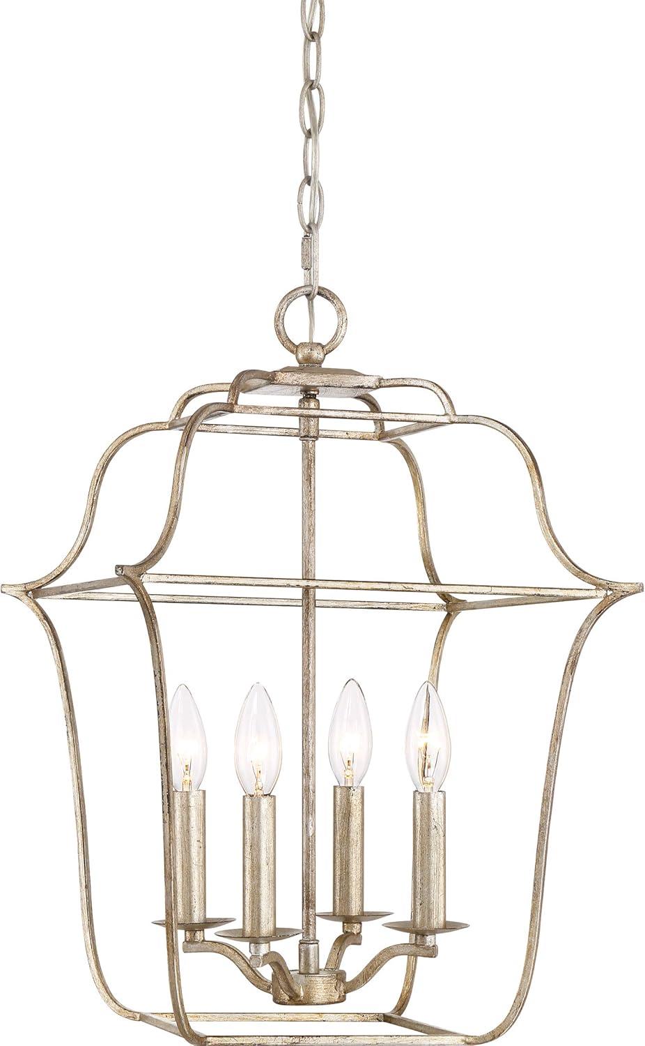 Quoizel Lighting Gallery 4 - Light Chandelier in  Century Silver Leaf