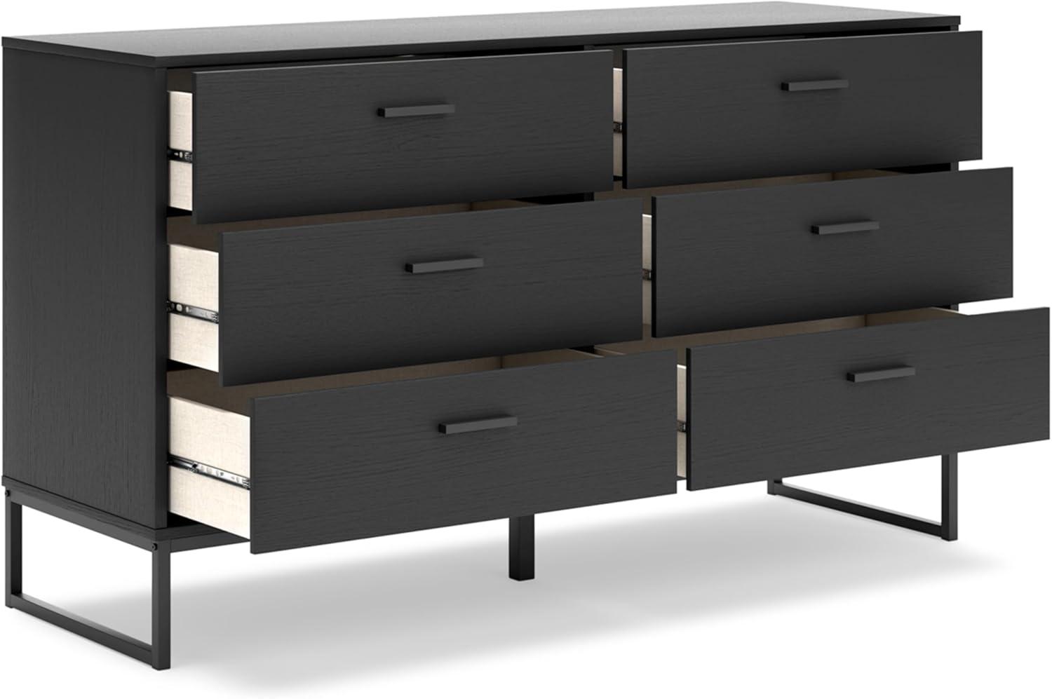 Signature Design by Ashley Socalle 6 Drawer Dresser, Black