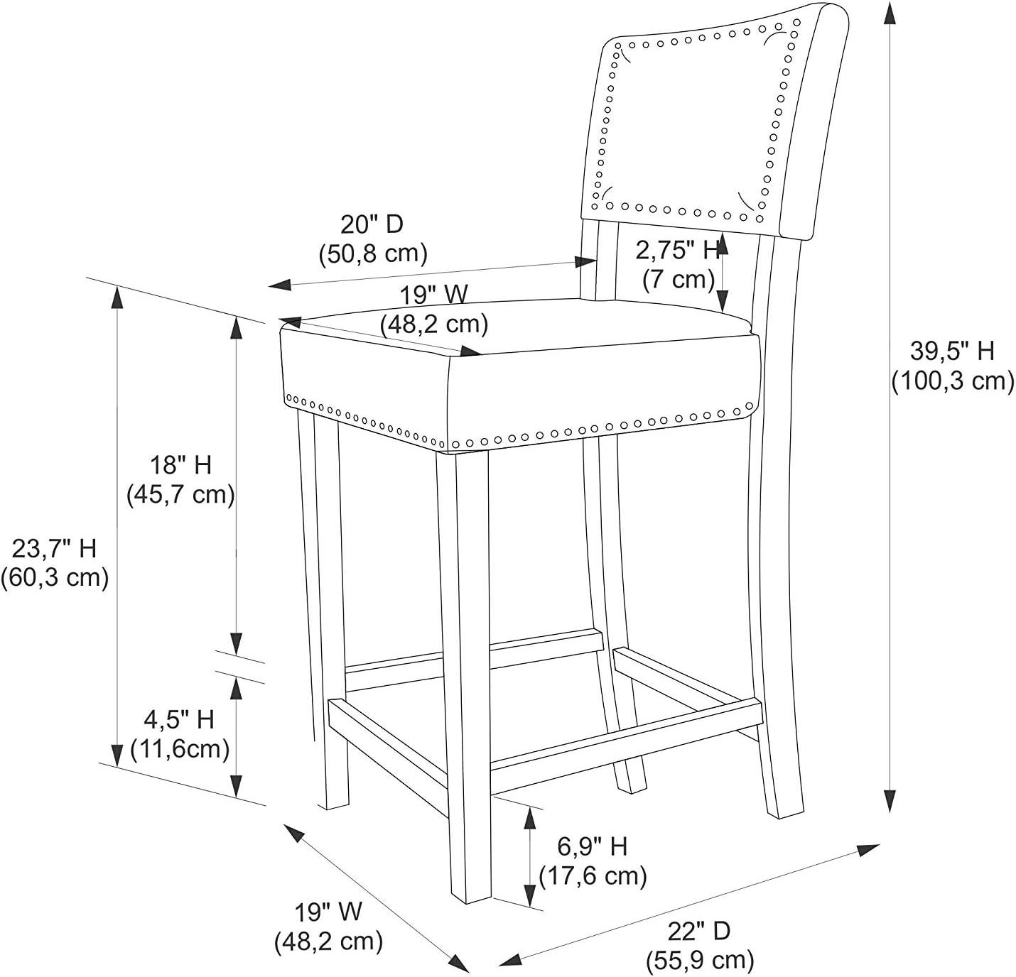 24" Brook Counter Height Barstool - Linon