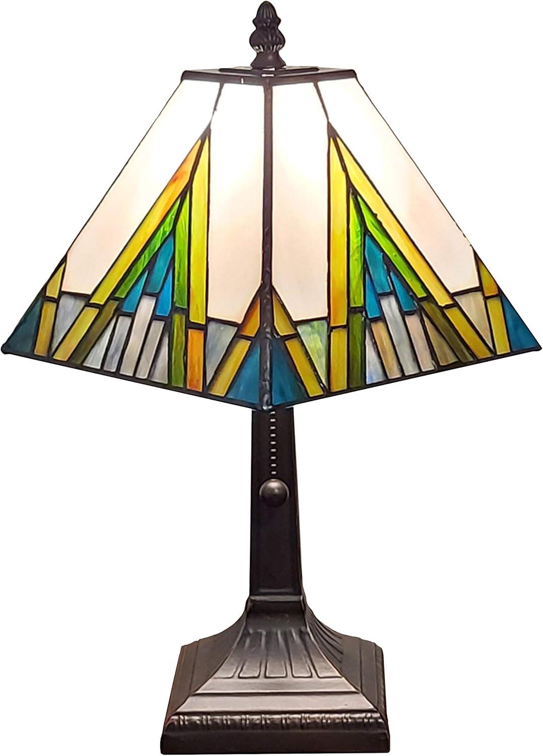 Tiffany Style Mission Mini Table Lamp - 15" Tall