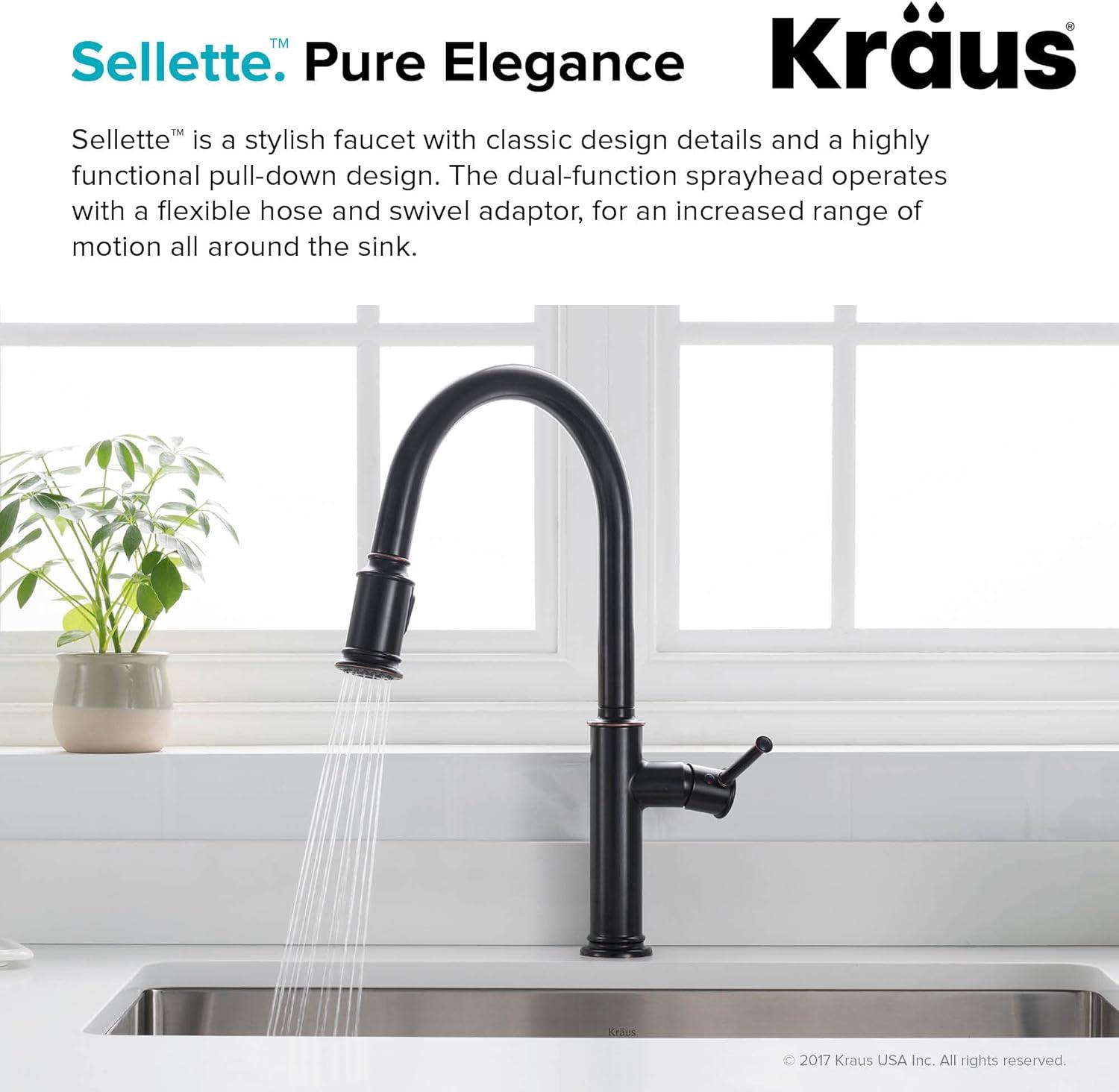 Sellette Pull Down Single Handle Kitchen Faucet