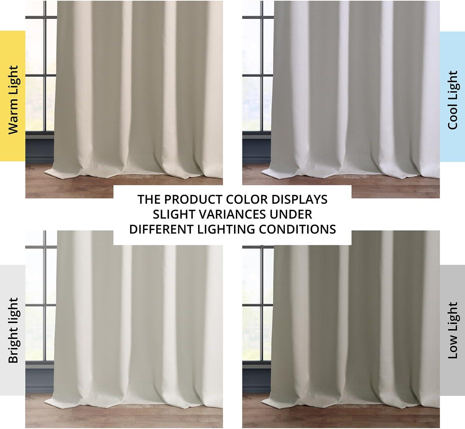 HPD Half Price Drapes Birch Grommet Faux Linen Room Darkening Curtains for Bedroom & Living Room Curtains (1 Panel), Door & Window Curtains 84 inches long, Grommet Curtains & drapes, 50W X 84L