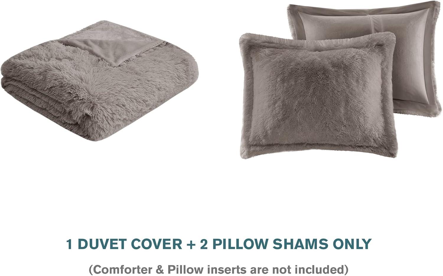 Trahan Shaggy Faux Fur Duvet Cover Set