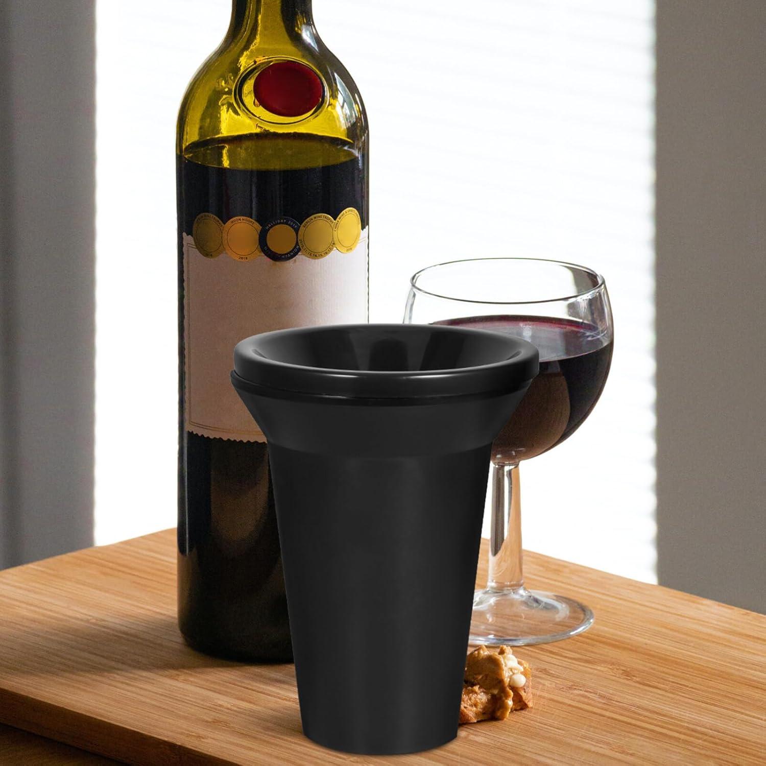 True Spittoon Plastic Wine Tasting Dump Bucket in Black