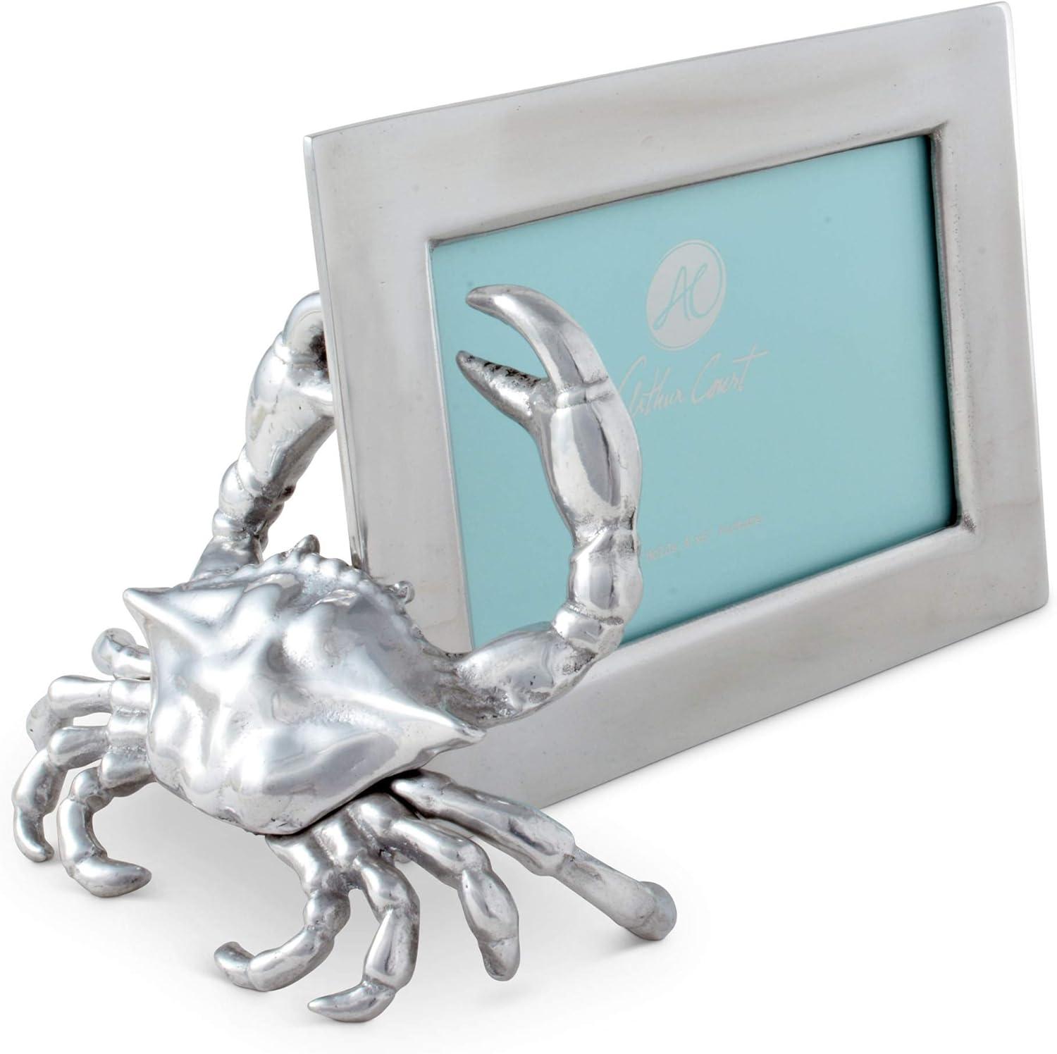 Arthur Court Designs Coastal Silver Metal Embossed Picture Frame