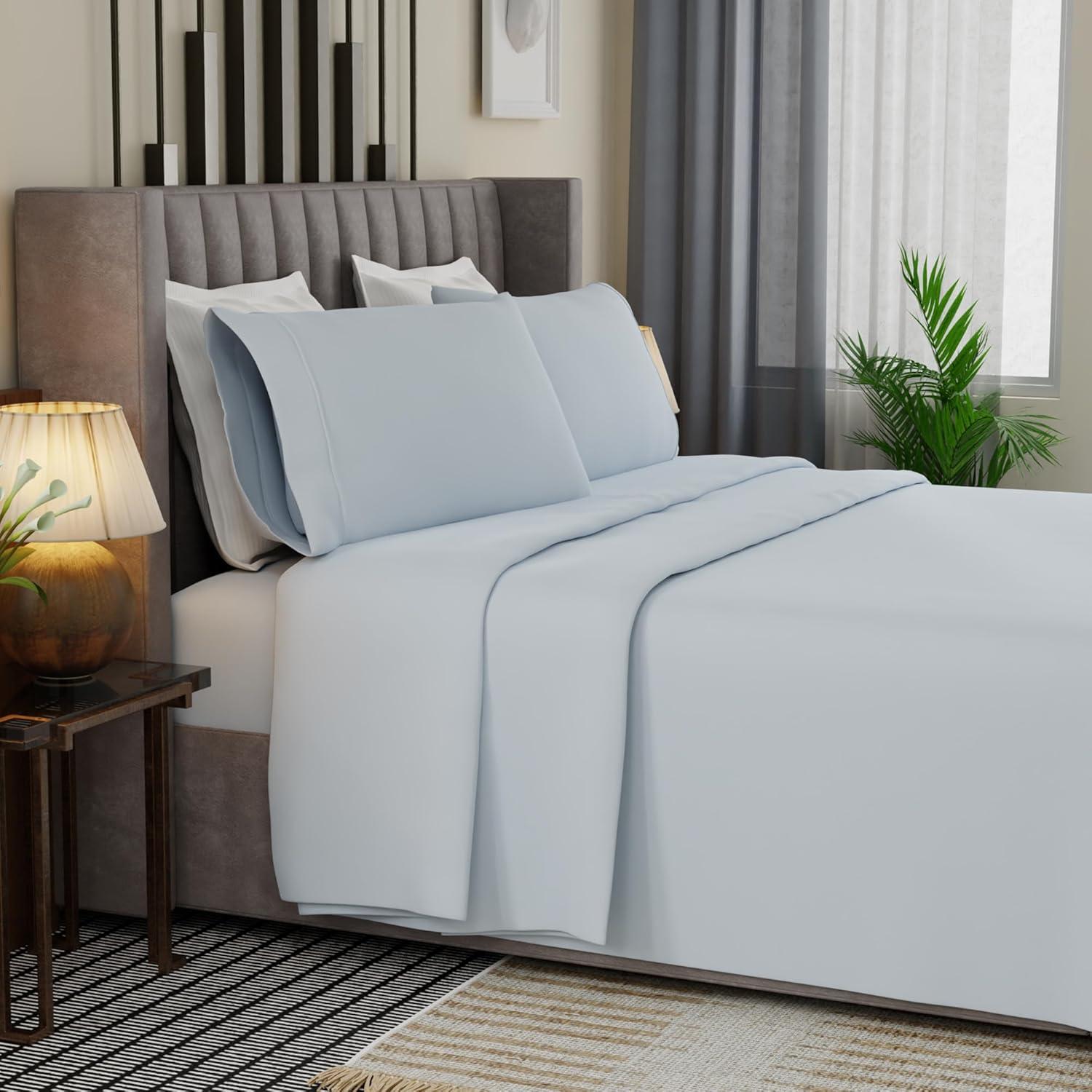 Color Sense Brushed Cotton Blend Lightweight Sheet Set