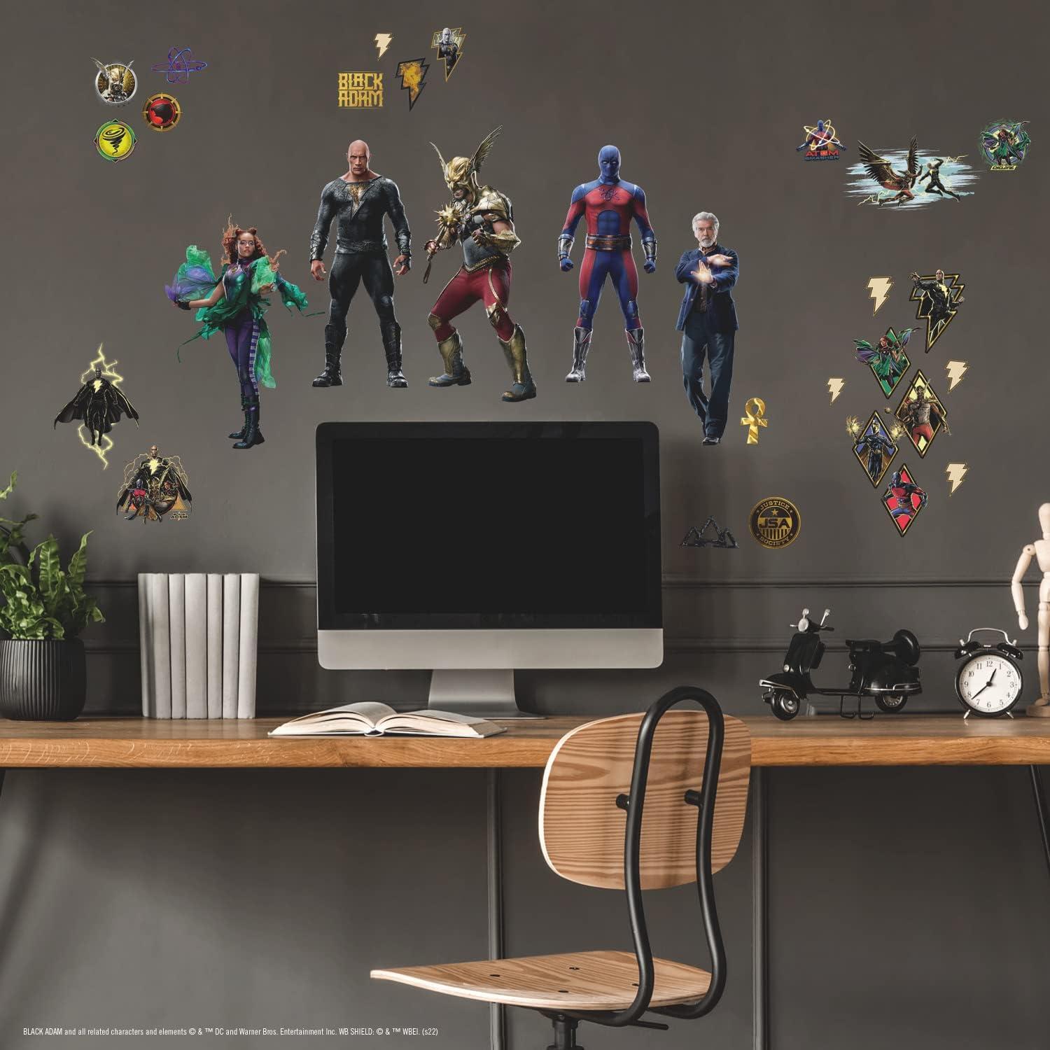 RoomMates Black Adam Kids' Peel and Stick Wall Decals