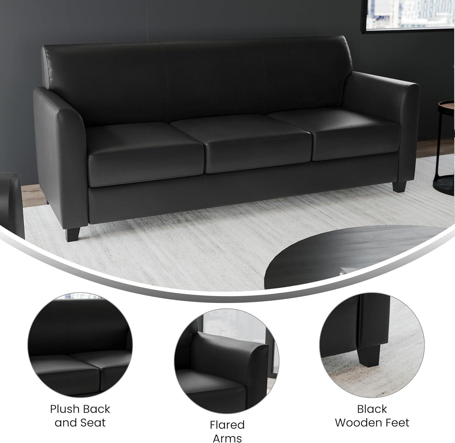 HERCULES Diplomat Series LeatherSoft Sofa with Clean Line Stitched Frame