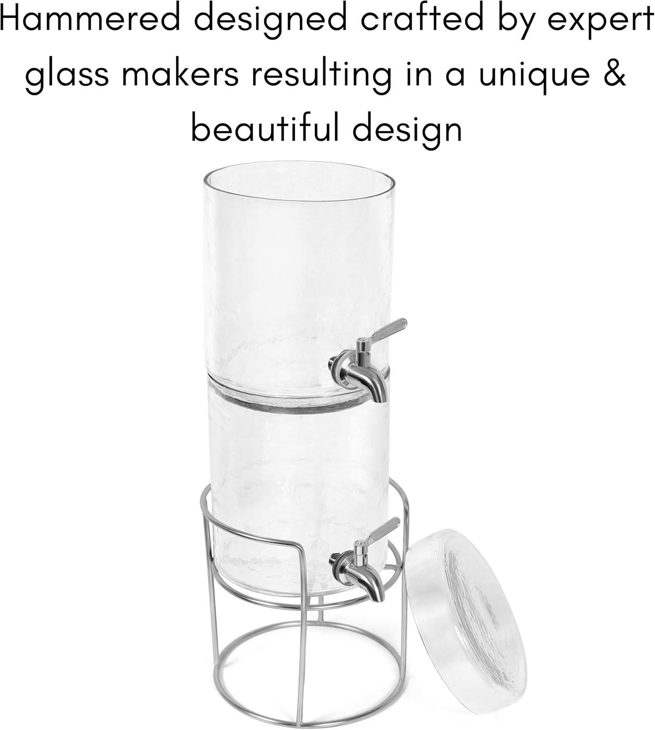 BirdRock Home 2 Gallon Stacking Beverage Dispenser with Stand and Lid - Stainless Steel