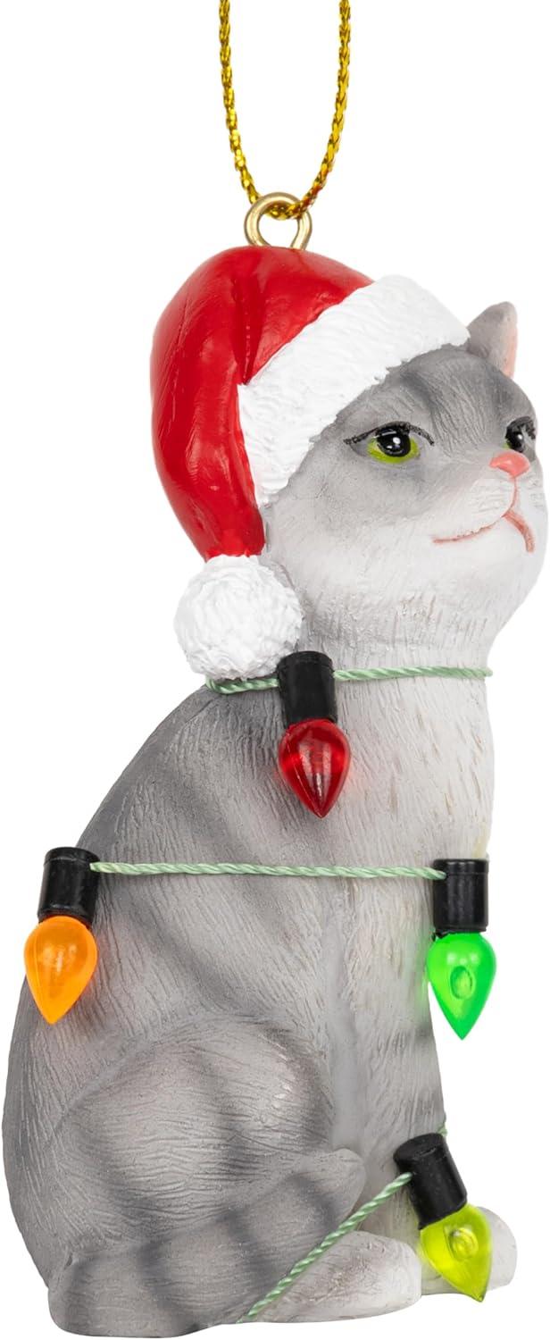 Charlton Home® Santa Cat Ornament