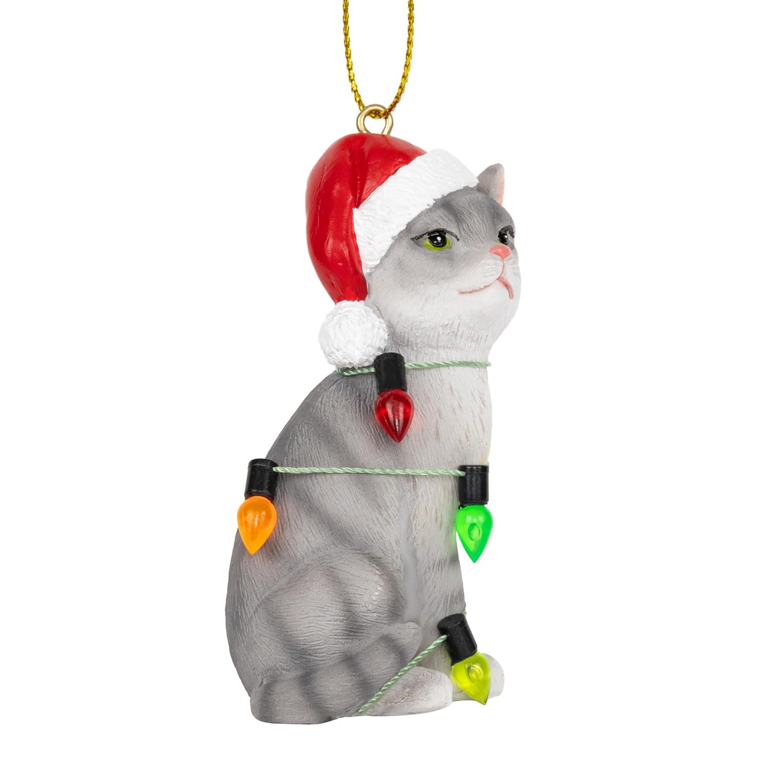 Charlton Home® Santa Cat Ornament