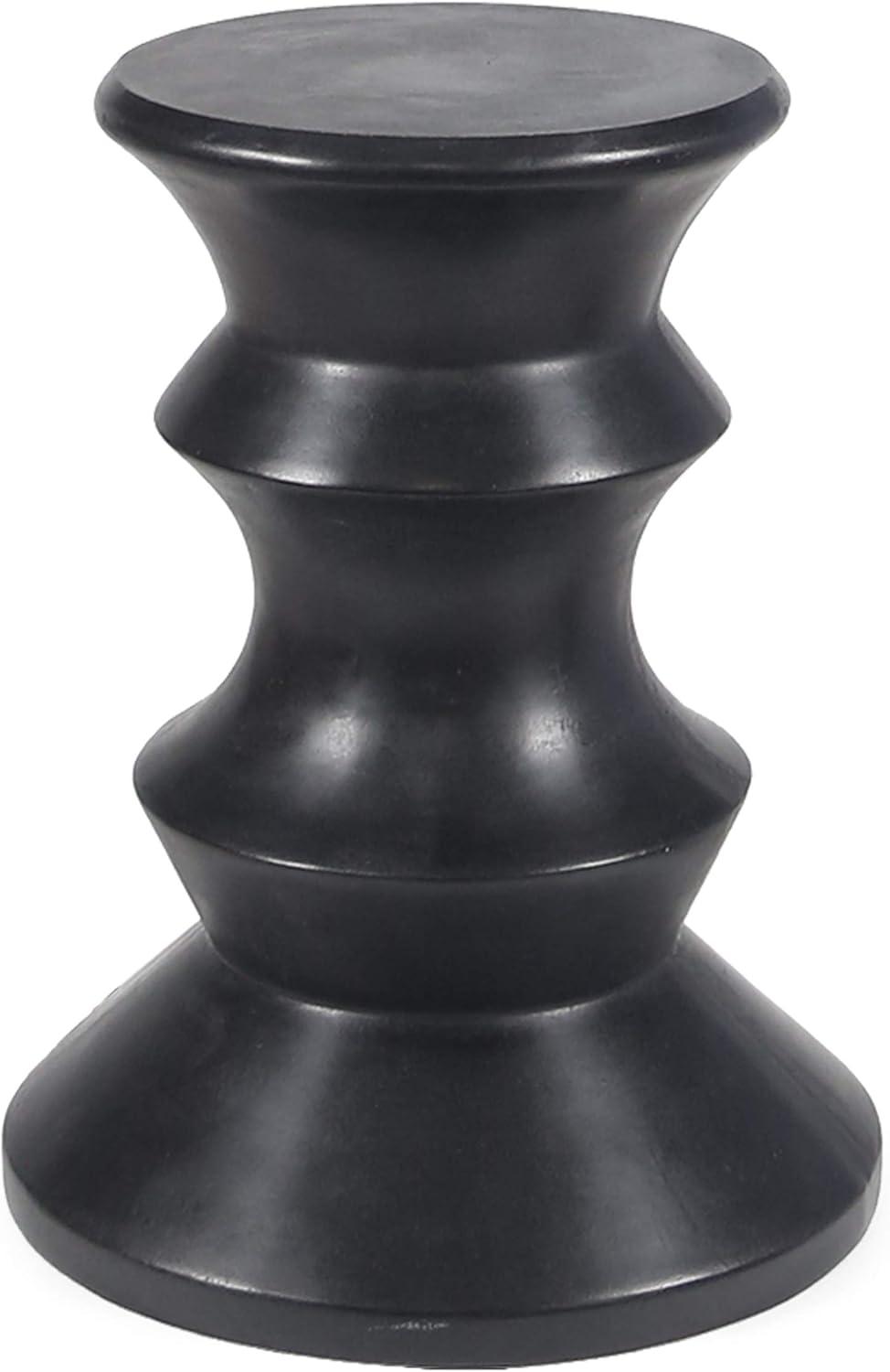Christopher Knight Home Alfreda Indoor 22" Light-Weight Concrete Side Table, Black
