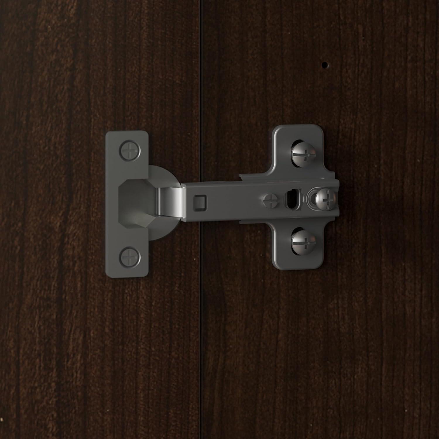 Bush Furniture Somerset 72W Wood Office Desk with Hutch in Mocha Cherry