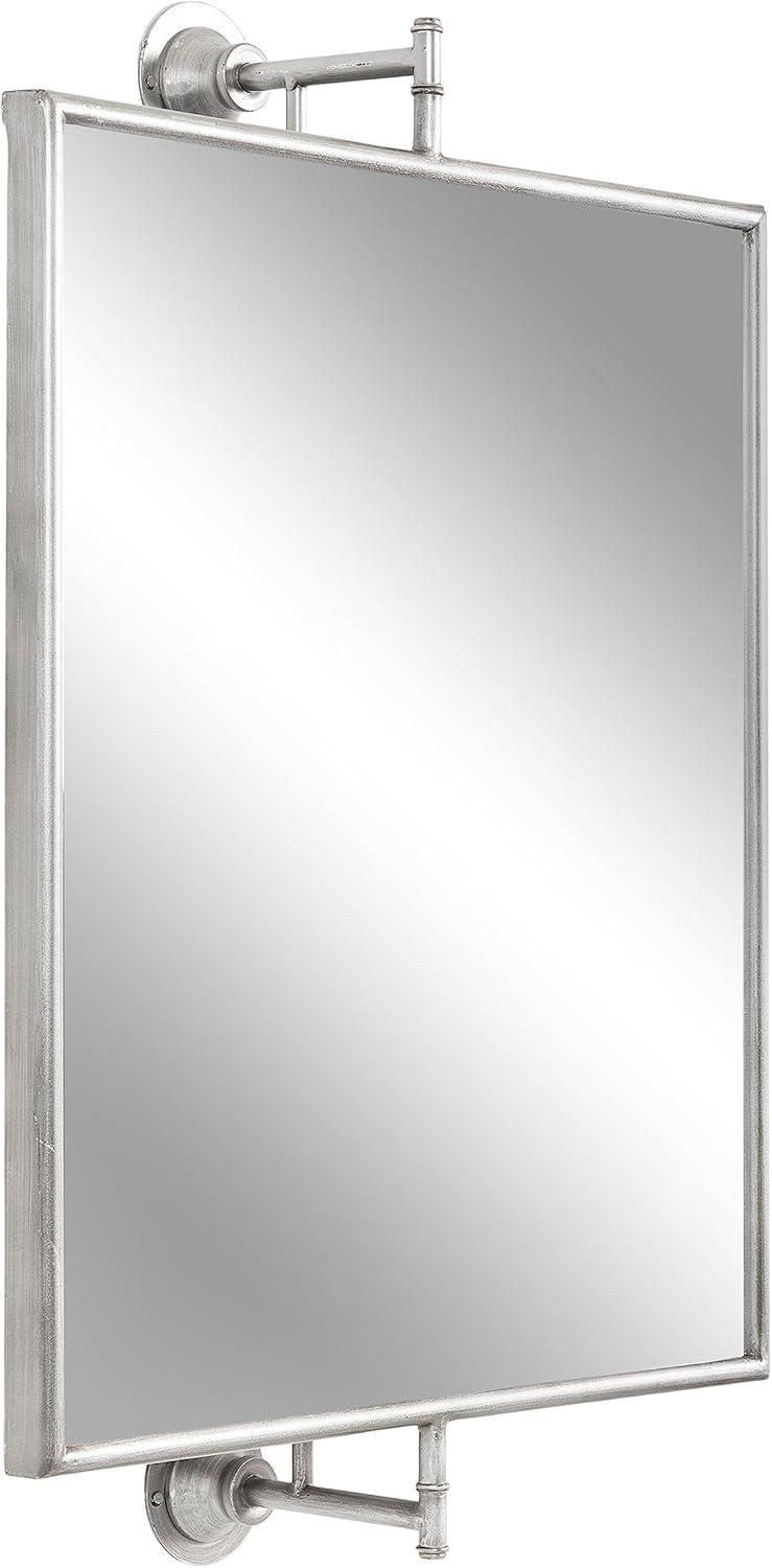 20"x31" Darbridge Rectangle Pivot Mirror Silver - Kate & Laurel All Things Decor