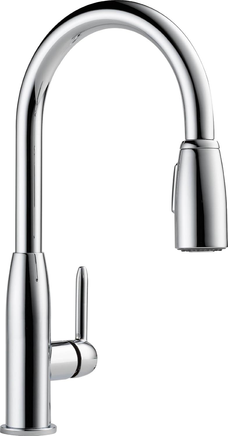 Core Polished Chrome Pull-Down Kitchen Faucet with Spray