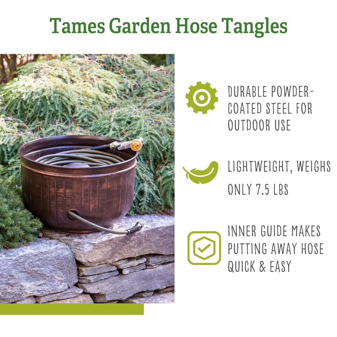 Gardener's Supply Company Brushed Bronze Garden Hose Pot