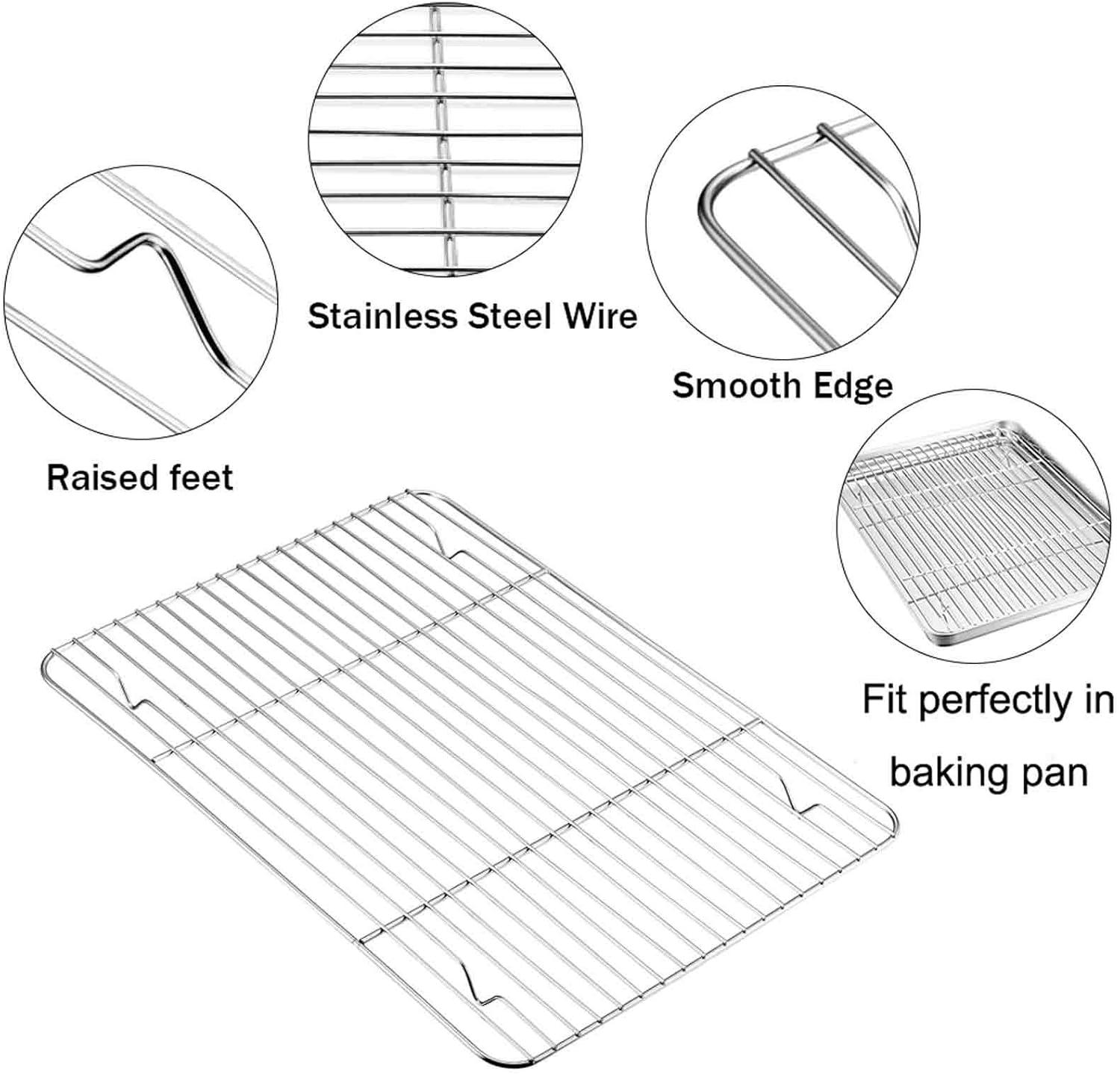 Stainless Steel and Aluminum Baking Sheet Set with Racks