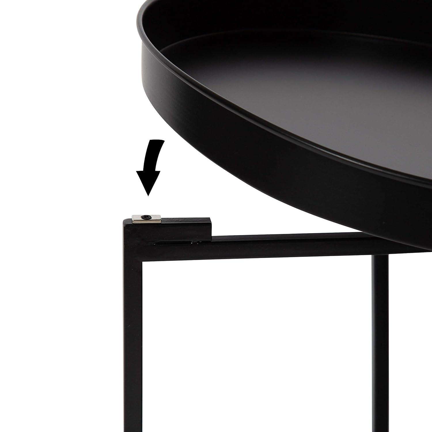 Kate and Laurel Celia Round Metal Side Table, 18.25x18.25x22, Silver
