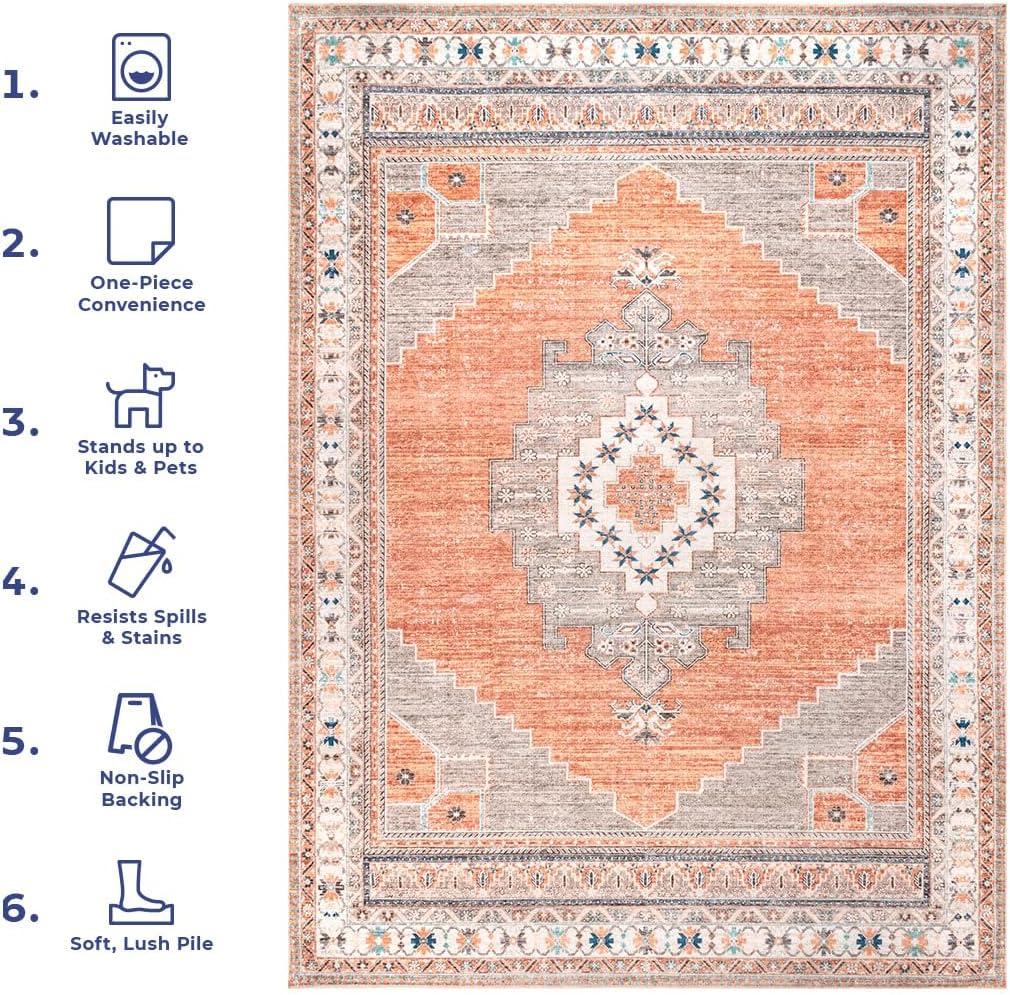 Nuloom Alicia Machine Washable Medallion Indoor Area Rug