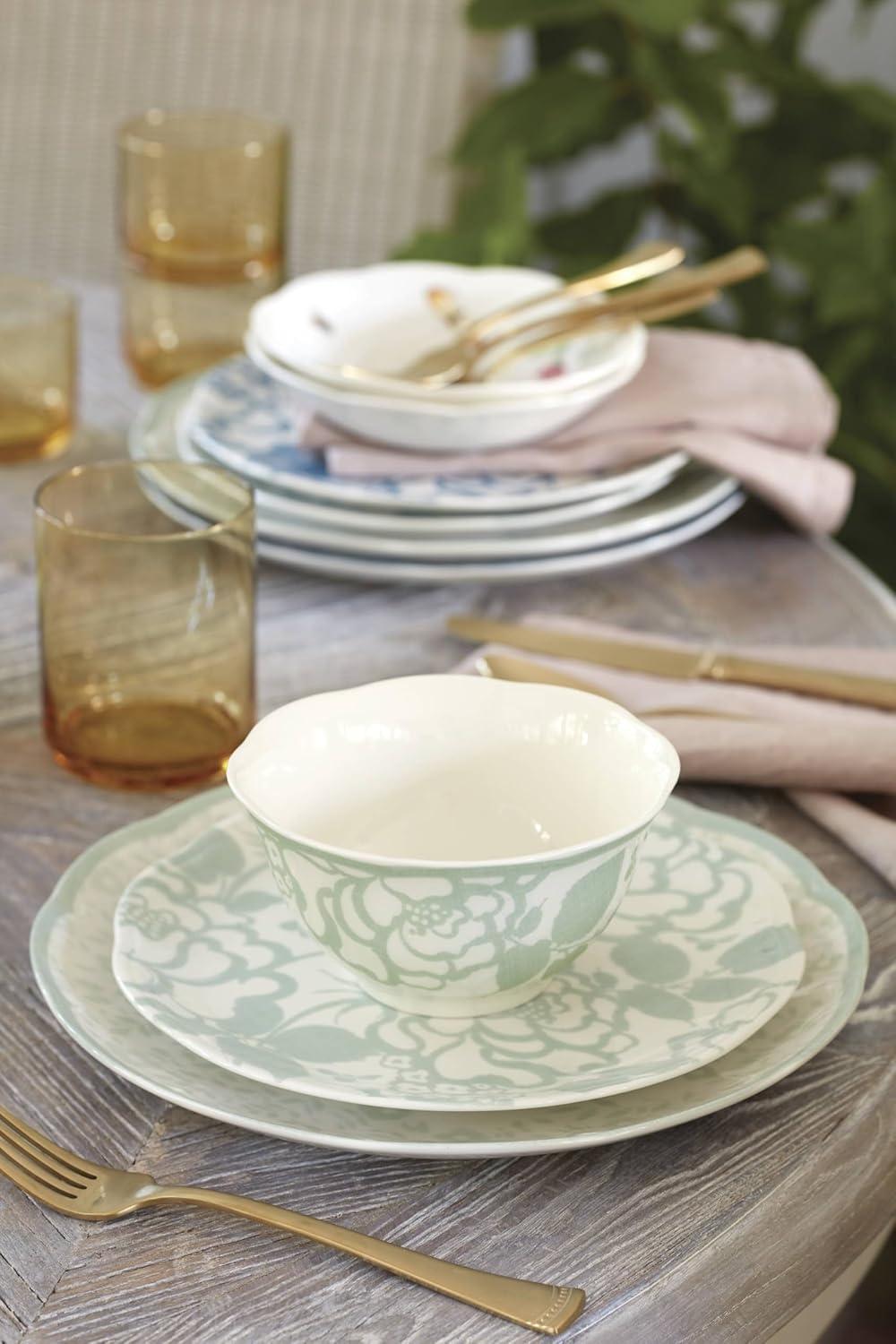 Lenox Butterfly Meadow Cottage Dinnerware 12-Piece Set, Sage