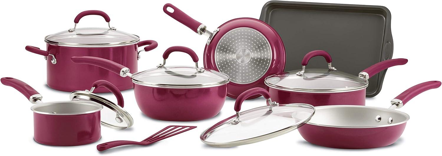 Rachael Ray Rachael Ray Create Delicious Aluminum Nonstick Cookware Induction Cookware Set, 13-Piece