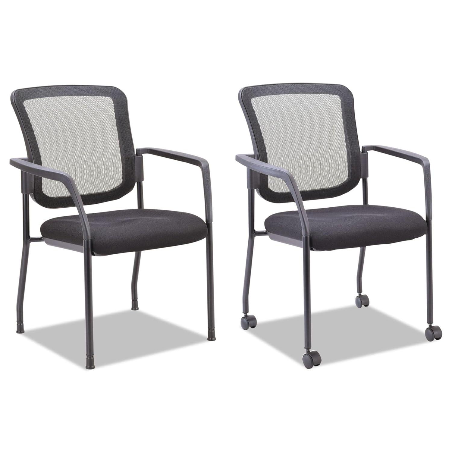 Alera® Stackable Mesh Seat Waiting Room Chair with Metal Frame