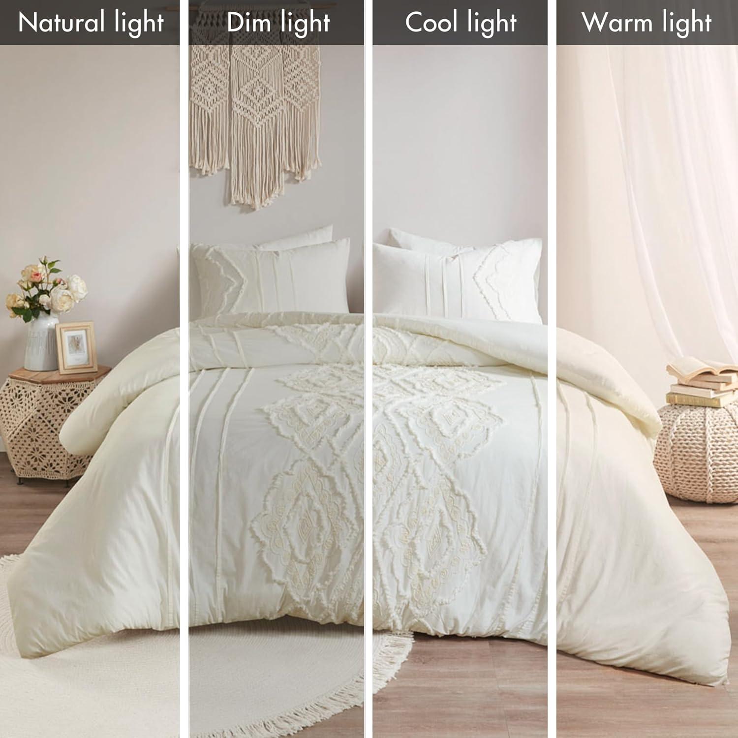 Madison Park Margot Boho Style Embroidered 100% Cotton Comforter Set