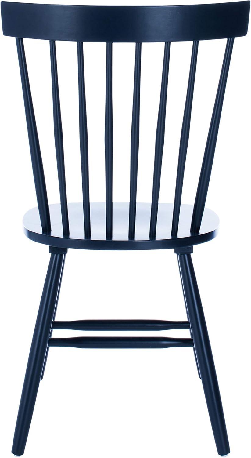 SAFAVIEH Parker Solid 17 in. H Spindle Dining Chair, Navy, Set of 2