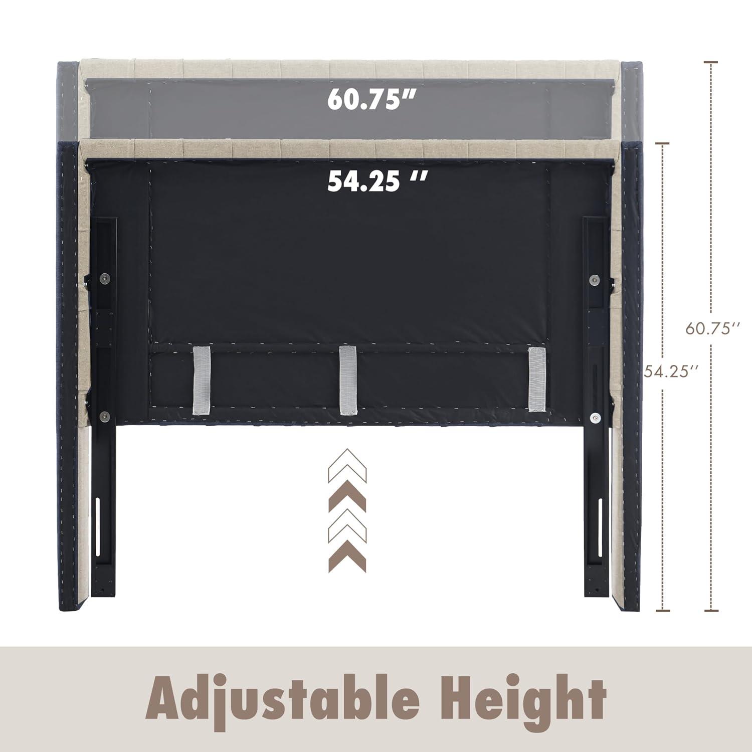 Amelia Upholstery Headboard Cream Queen
