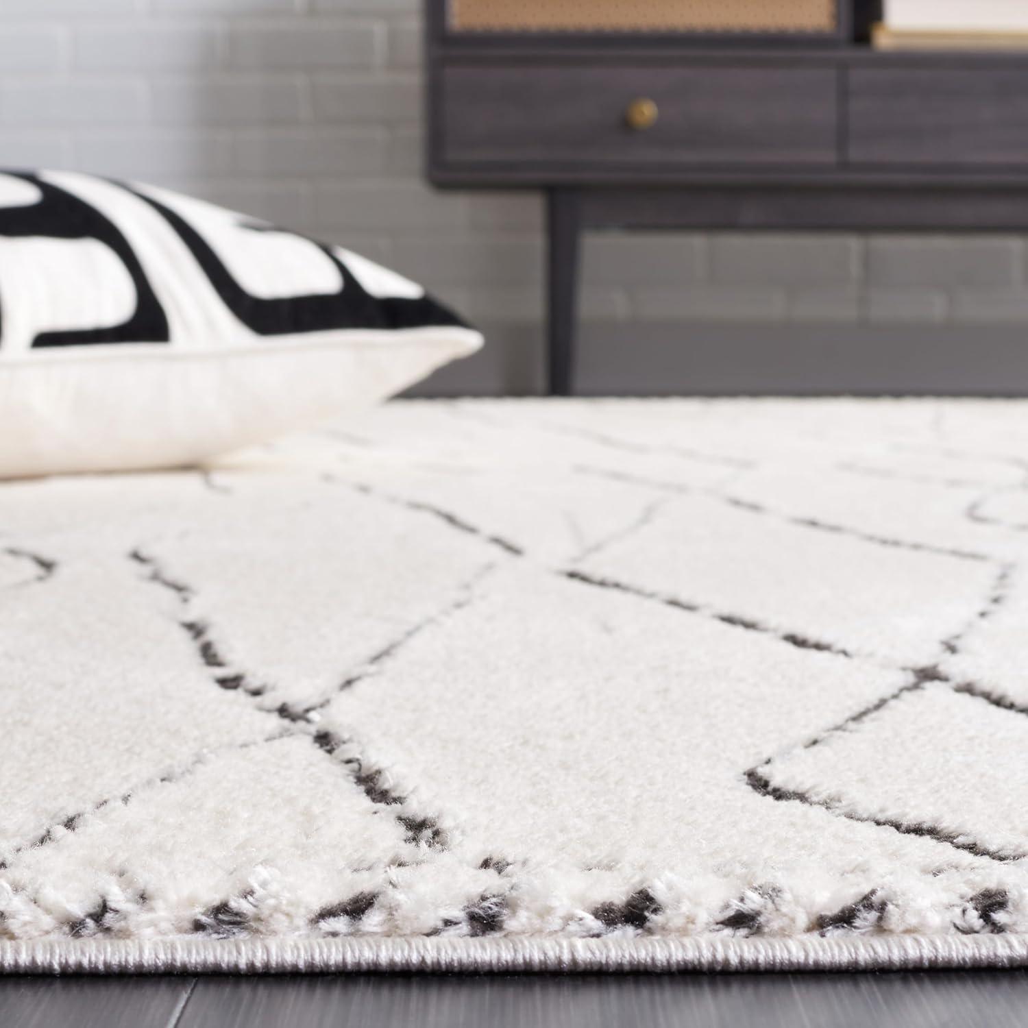 Casablanca CSB847 Hand Tufted Indoor Area Rug - Ivory/Brown - 8'x10' - Safavieh