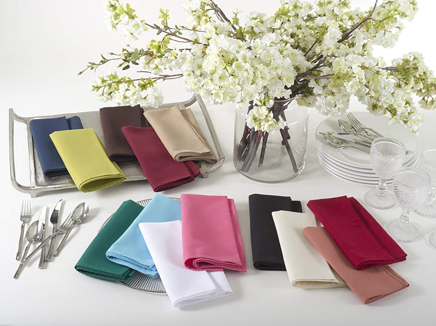 Saro Lifestyle Everyday Cloth Table Napkins (Set of 12), Cappucino, 20" x 20"