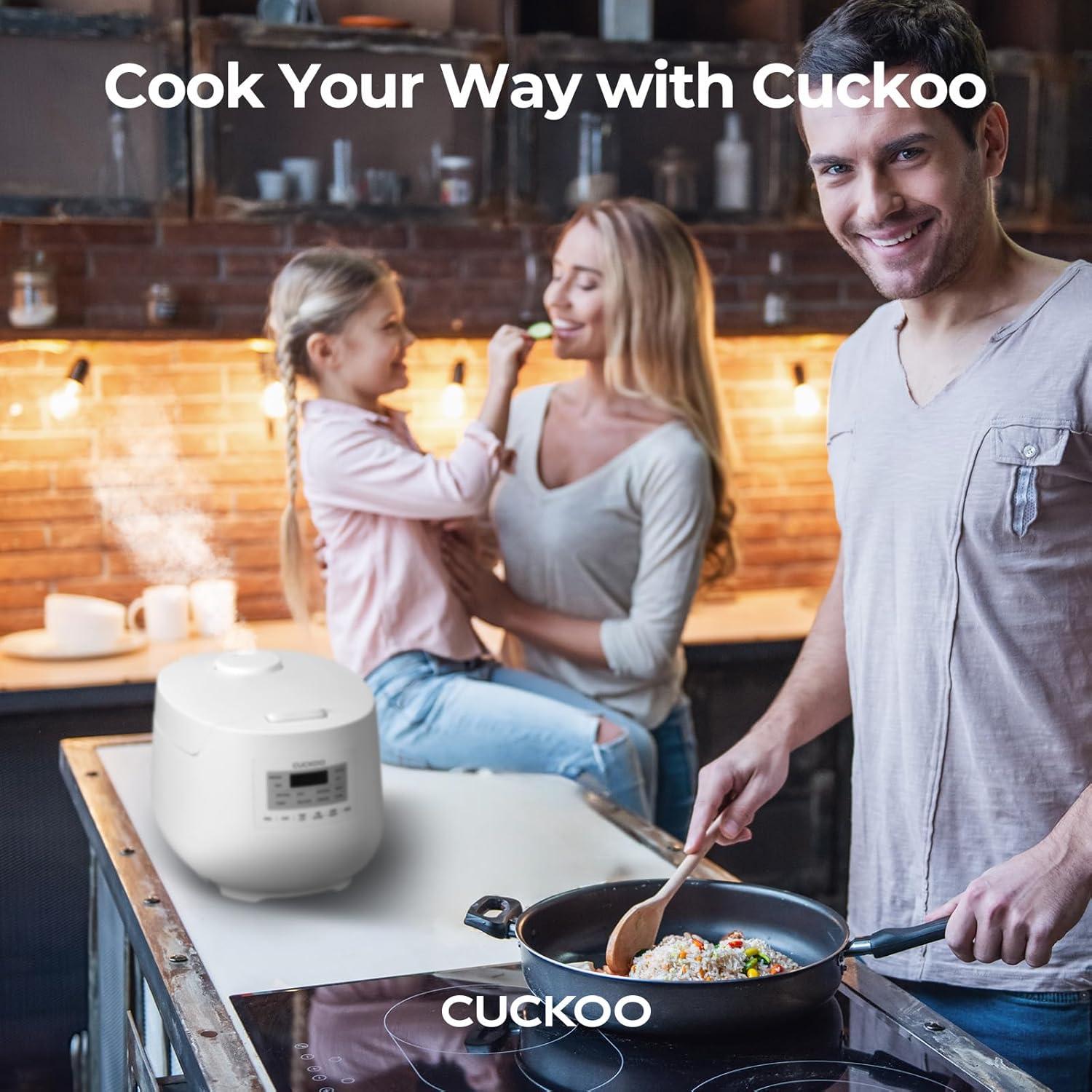 CUCKOO 6-Cup Uncooked / 12-Cup Cooked Micom Rice Cooker & Warmer w Non Stick Inner Pot, 11 Menu Modes inclu My Mode and Auto Clean CR-0641F