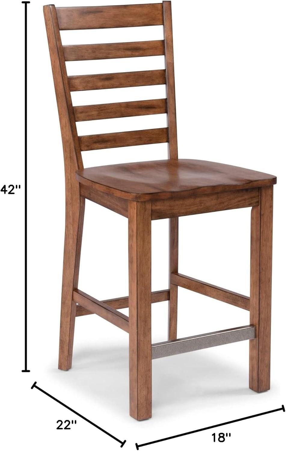 Sedona Toffee Rustic Hardwood 46.5" Counter Stool