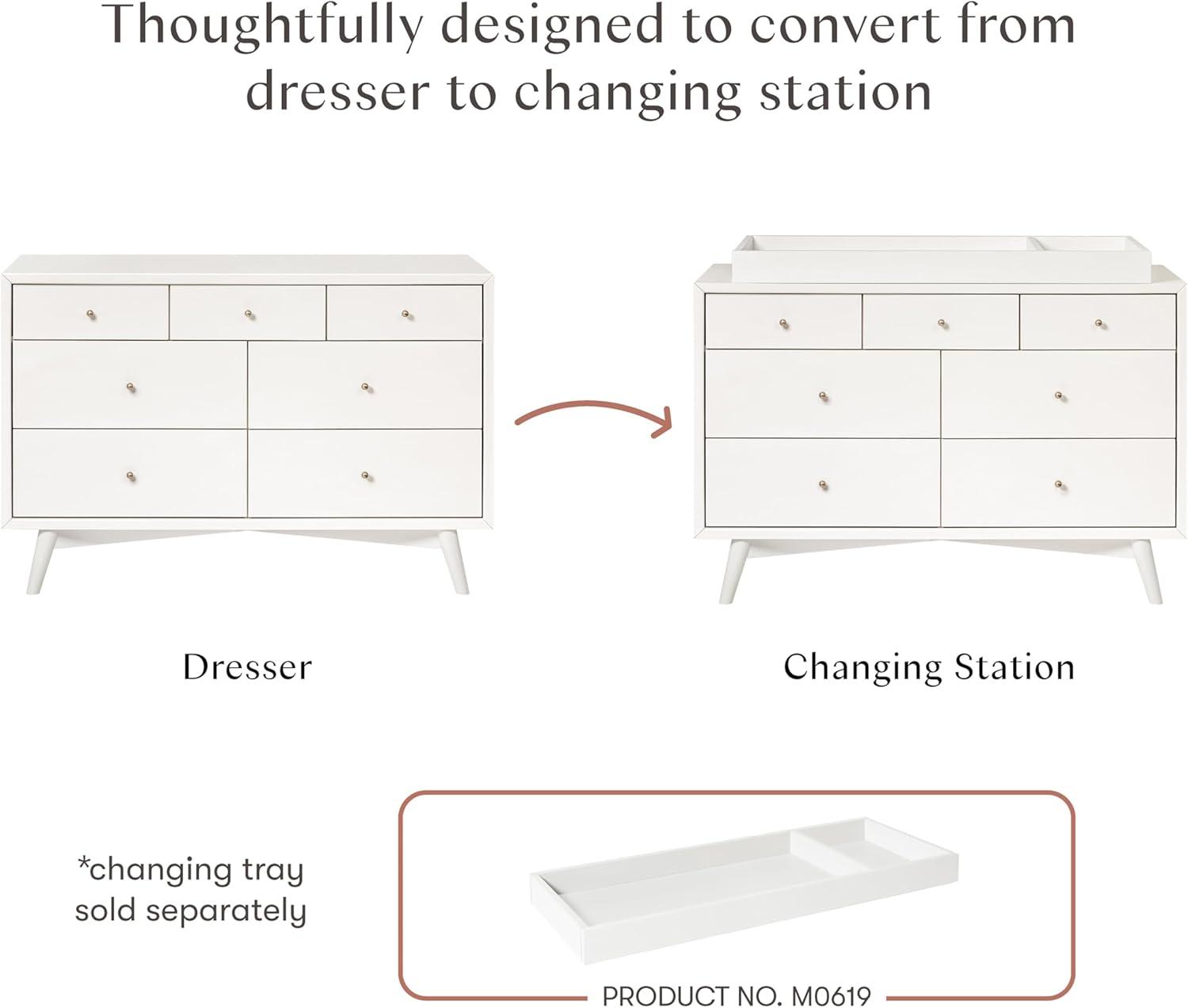 Palma 7 Drawer 53" W Double Dresser