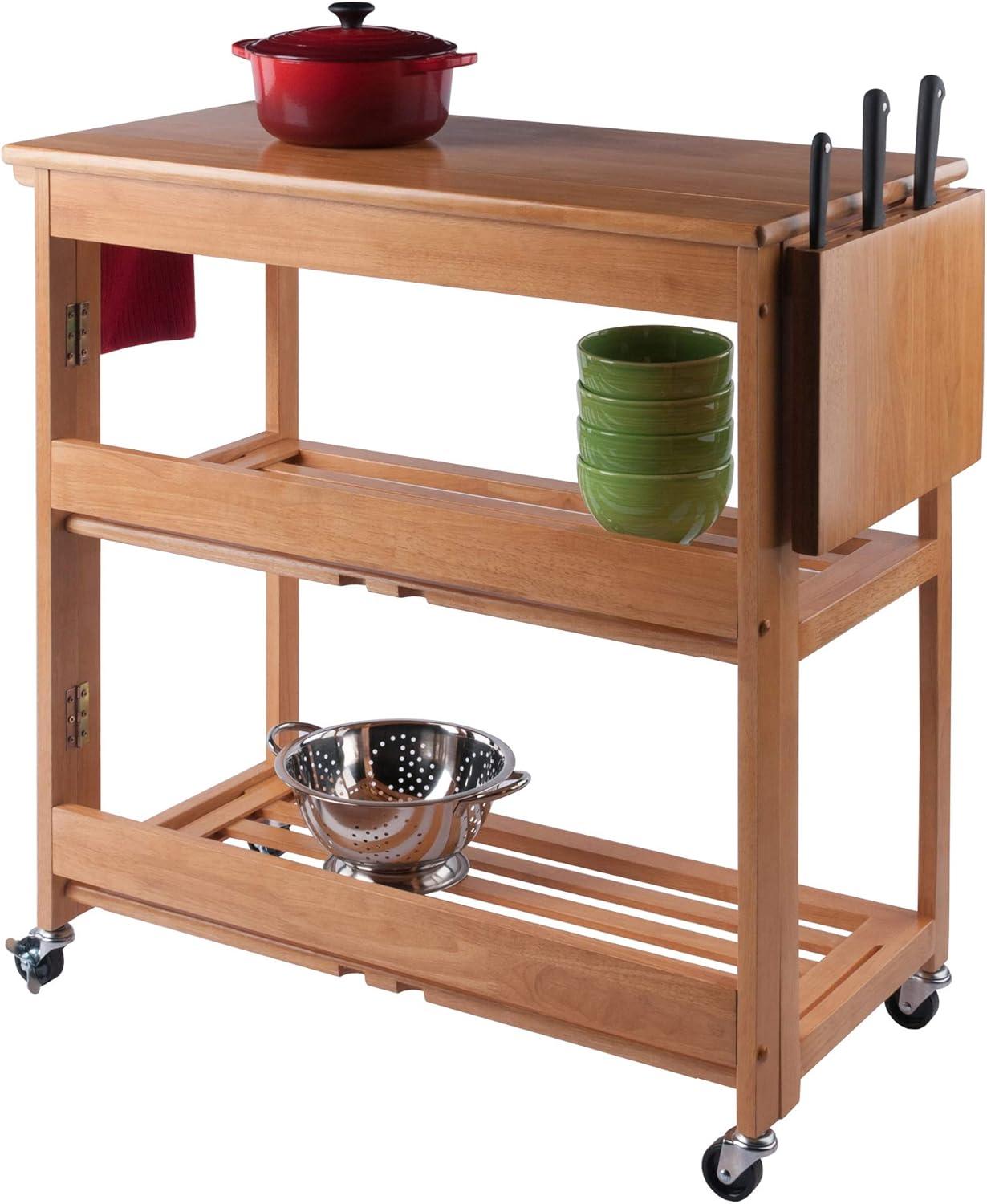 Winsome Radley Kitchen Cart, Light Oak