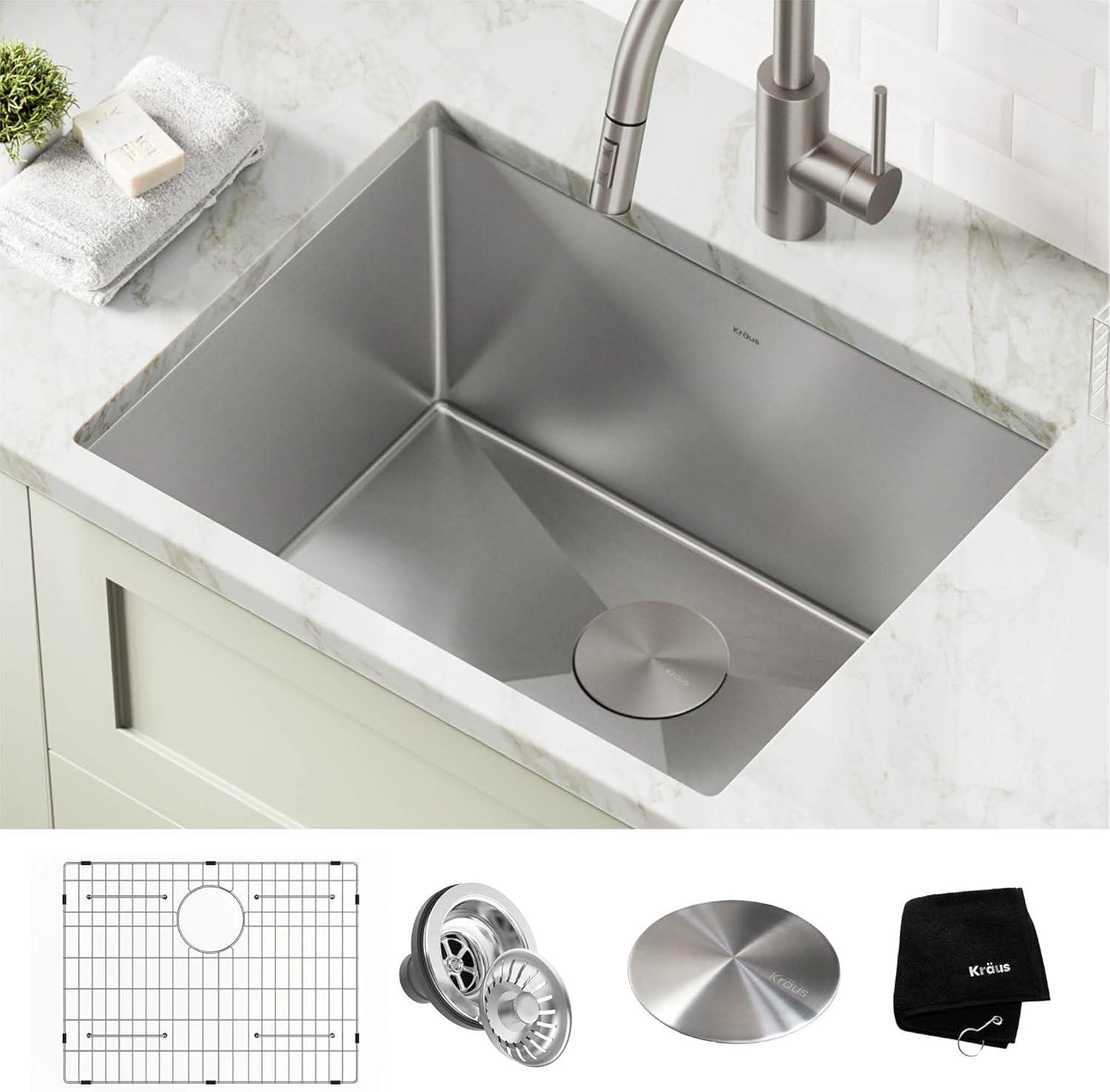 KRAUS Standart Pro Undermount 16 Gauge Stainless Steel Bar Kitchen Sink