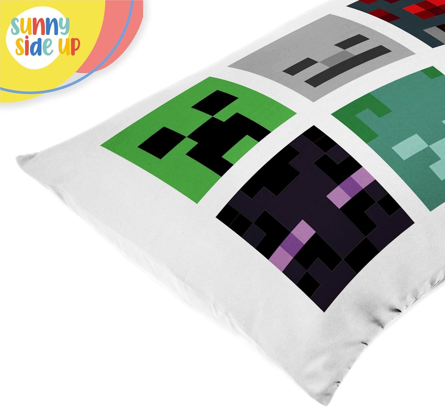 Minecraft Kids Reversible Pillowcases with Creeper Design