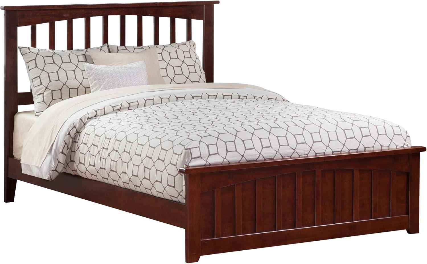 Mission Low Profile Solid Wood Platform Bed with Matching Footboard