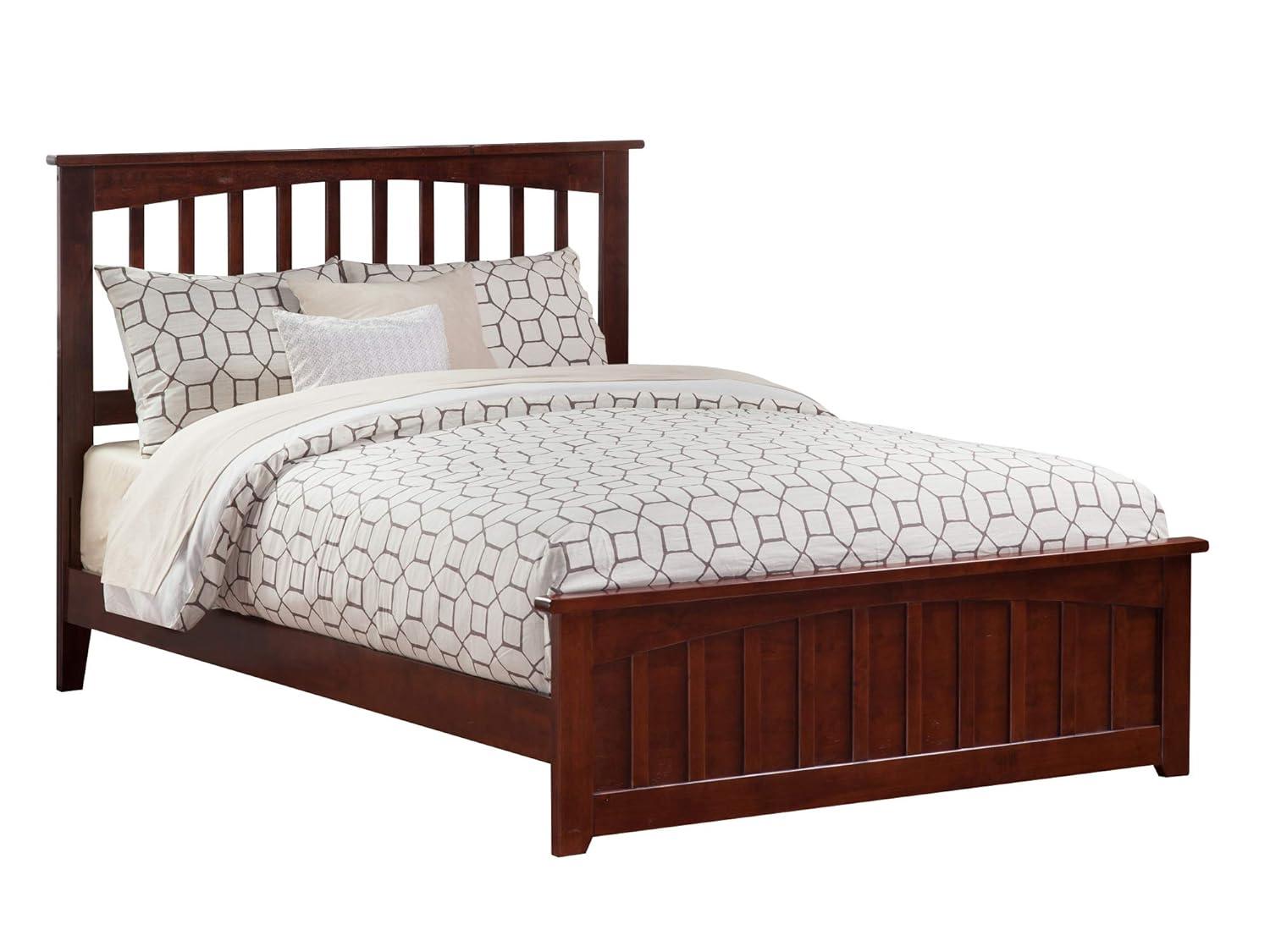 Mission Low Profile Solid Wood Platform Bed with Matching Footboard