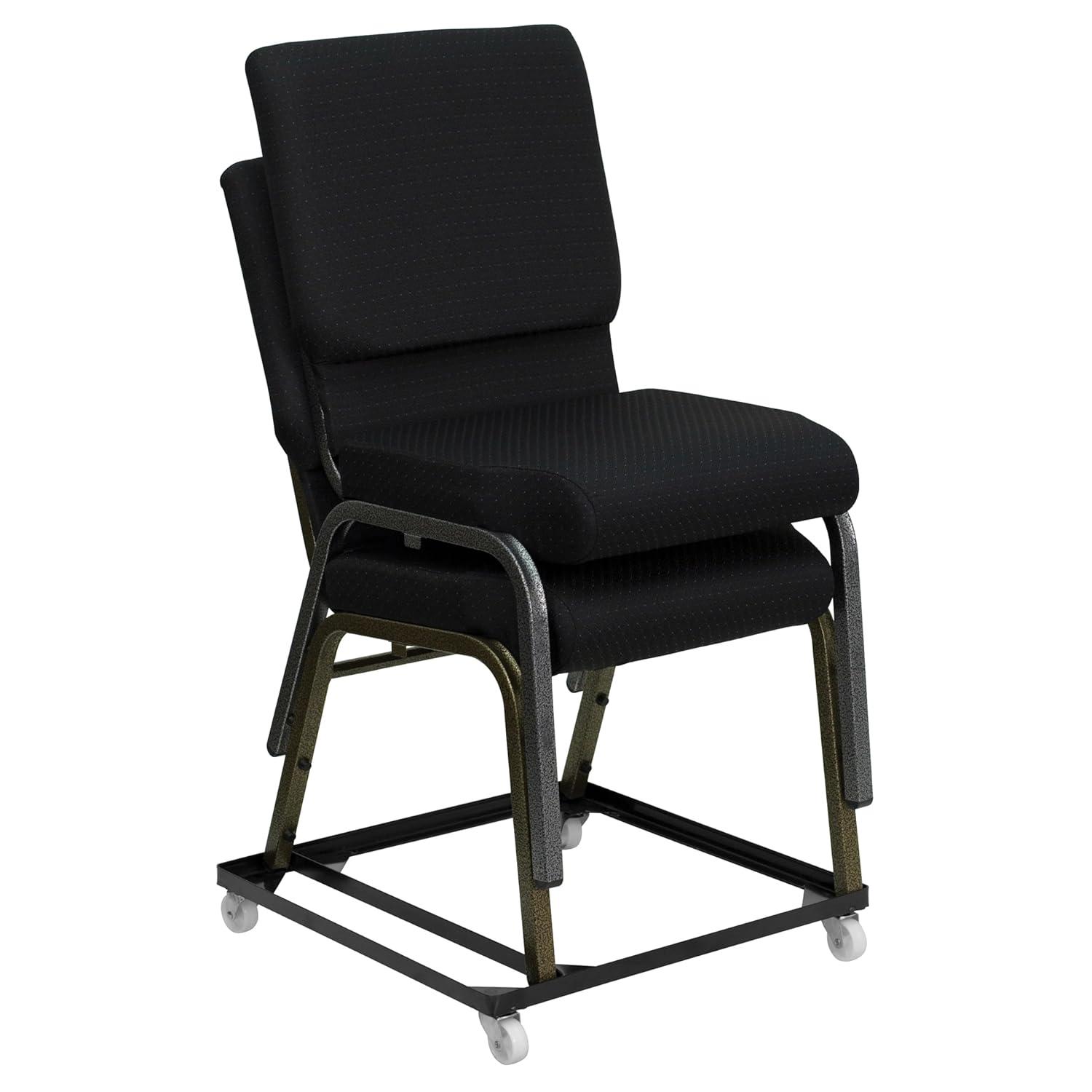 Flash Furniture Visage Steel Stack Chair and Church Chair Dolly - Material Handling Equipment