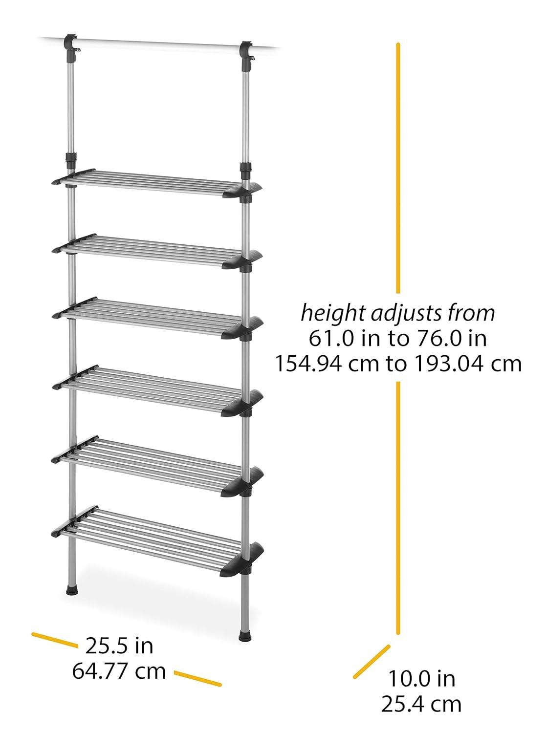 MAXAYA 6 Shelf Closet System - Adjustable Closet Maximizer