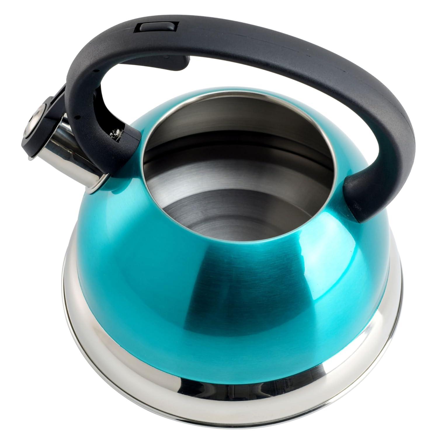 Mr. Coffee Mr. Coffee Flintshire 1.75 Quart Whistling Stovetop Tea Kettle In Blue