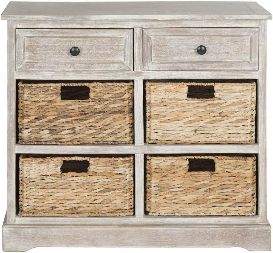 Herman Storage Unit - AMH5702 - White Wash - Safavieh Couture