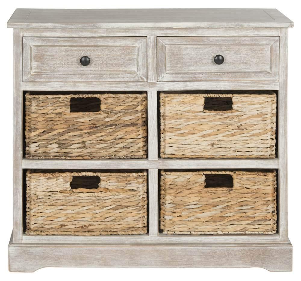 Herman Storage Unit - AMH5702 - White Wash - Safavieh Couture