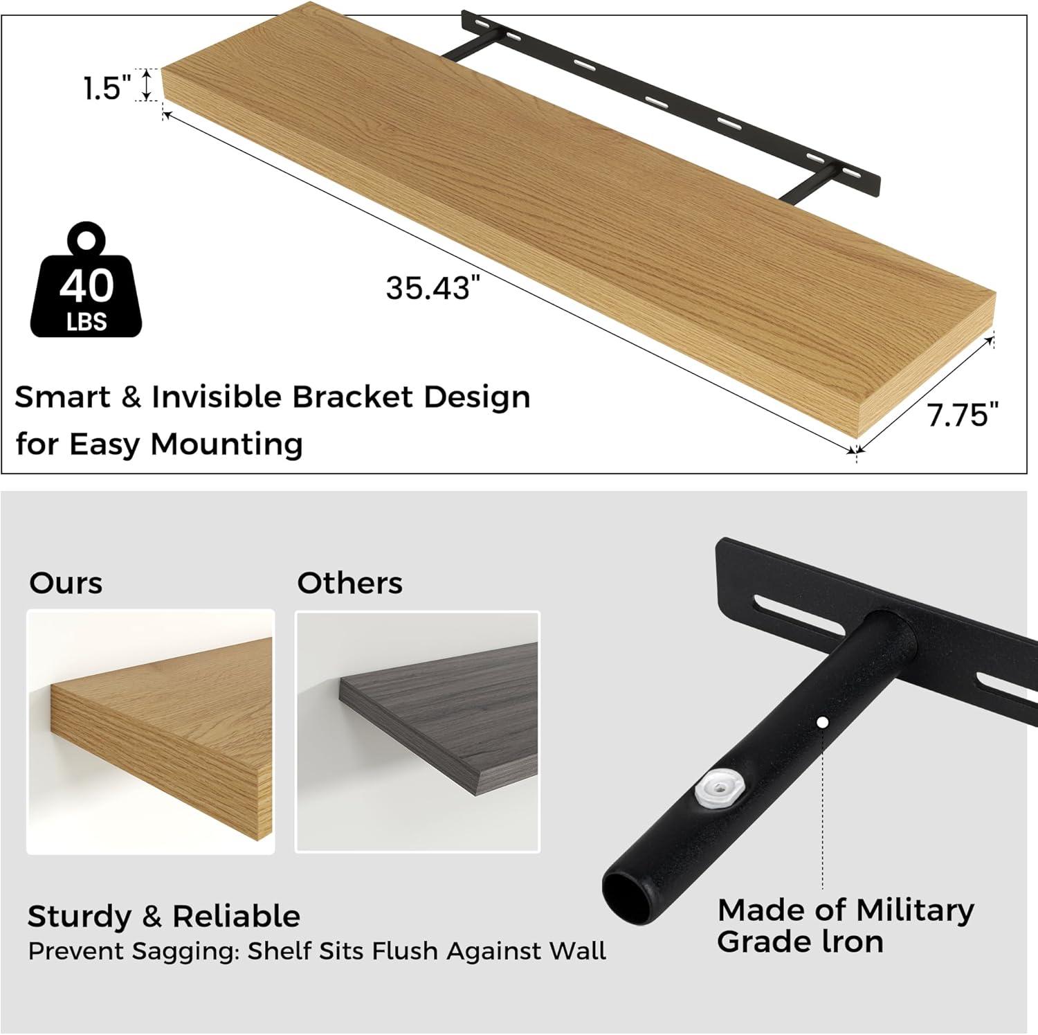 Hokku Designs Soeke 2 Piece Floating Shelf