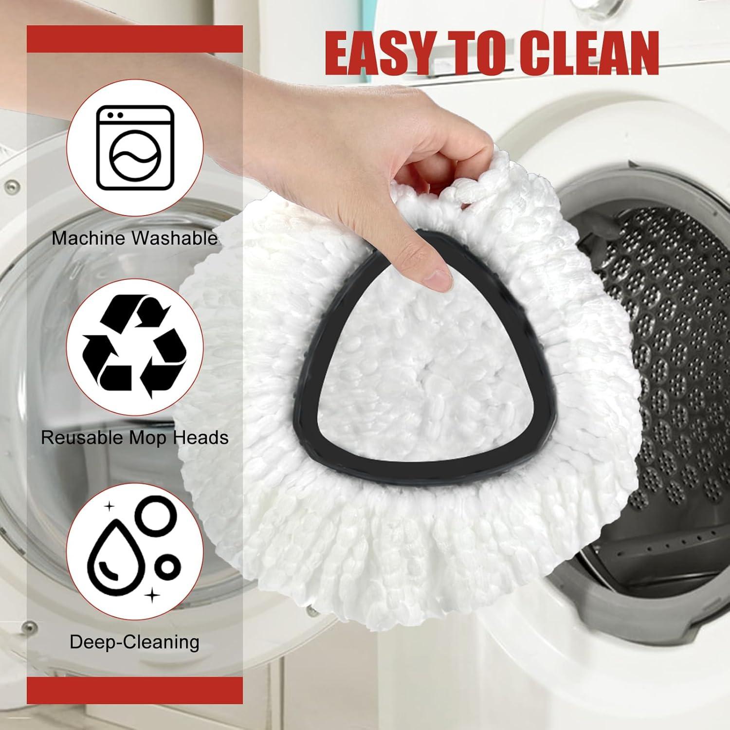 3 Pack Spin Mop Refill - Replacement Head Compatible with O cedar, Microfiber Spin Mop Refills,clean the floor. Easy Floor Cleaning Mop Head Replacement - Bonison