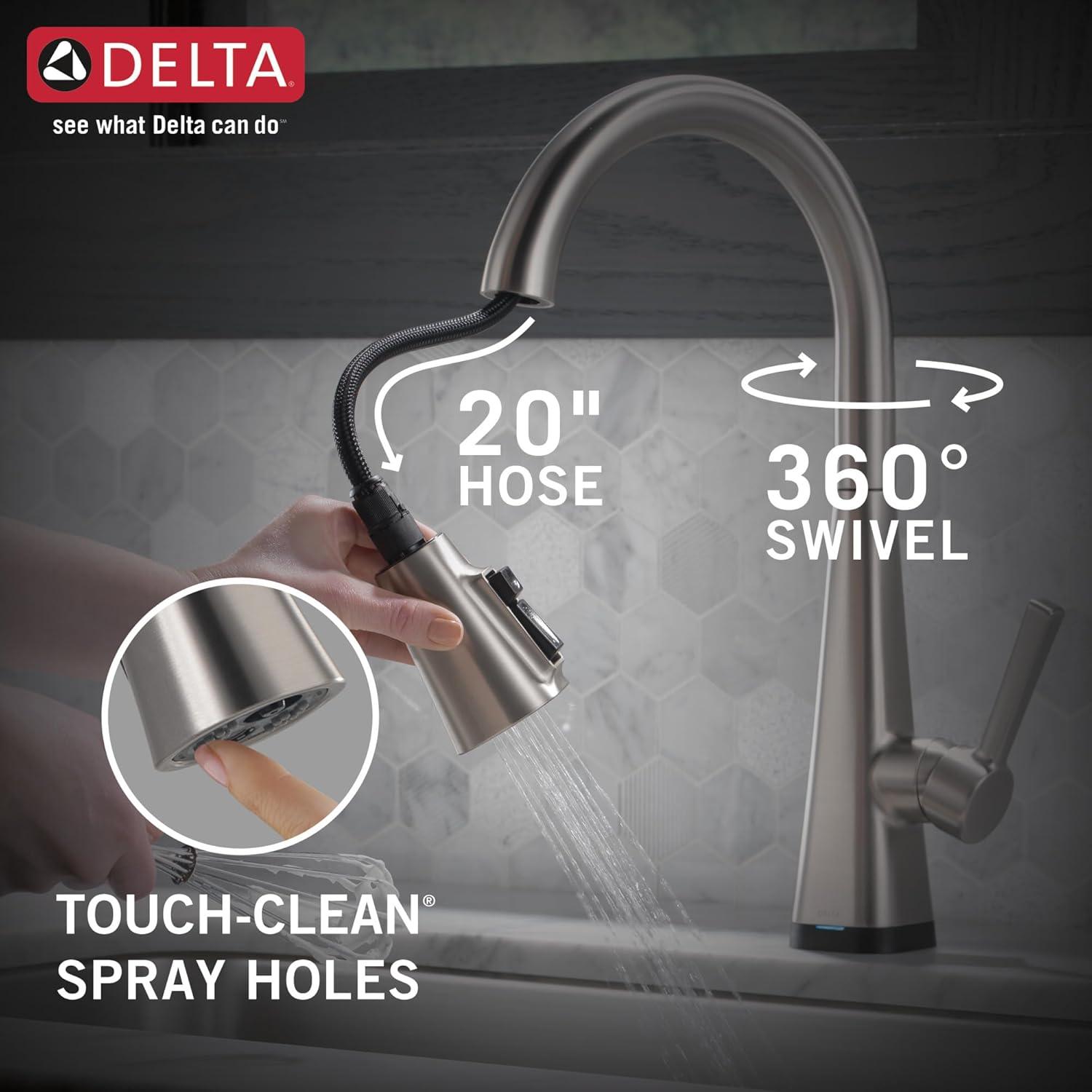 Stainless Steel Modern Pull-Out Spray Kitchen Faucet