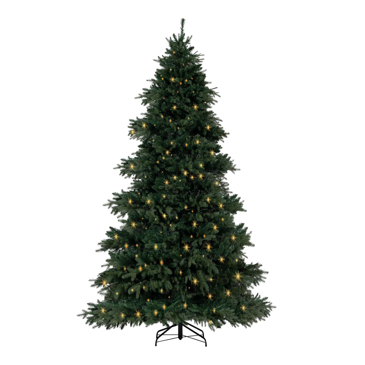 Home Imports Emporium Cynthia Prelit Aritificial Christmas Tree, Realistic Rustic Christmas Tree with Lights by Naomi Home Green,7.5ft
